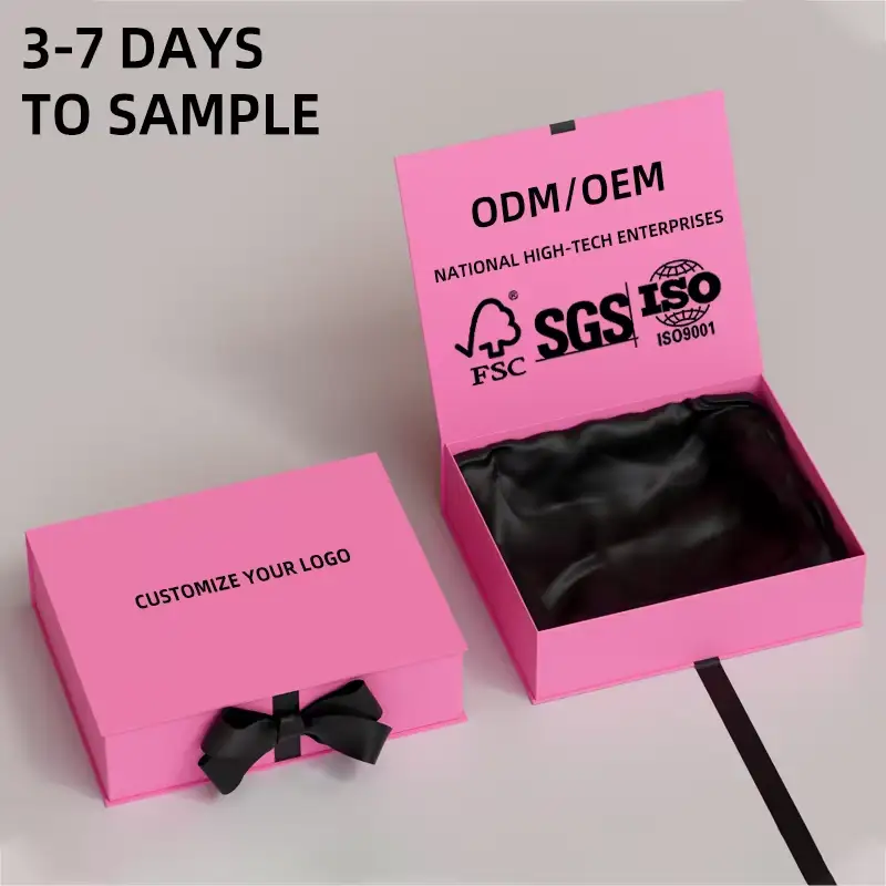 Luxury Folding Gift Paper Wig Box Lash Strip Box Packaging Magnet Foldable Gift Silk Box 1