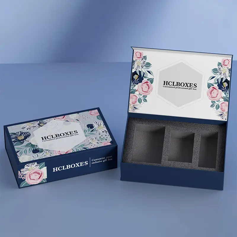 Custom Logo Waterproof Matte Lamination Magnetic Flip Lid Rigid Cardboard Gift Box with Embossing and Varnishing Options 1