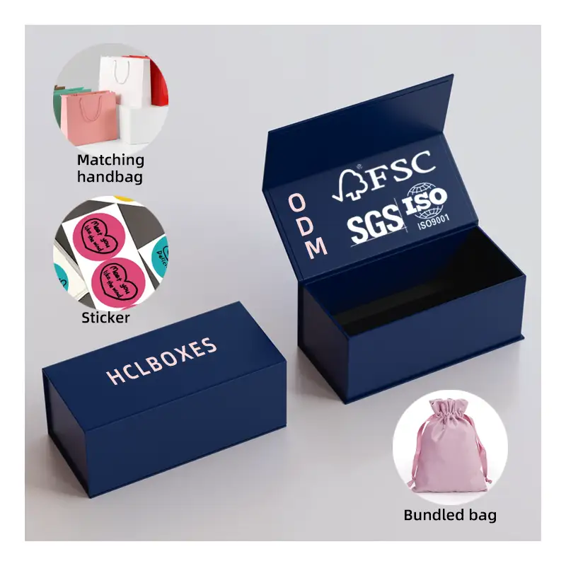 Custom Magnetic Closure Gift Box with logo Magnet Book Shaped Dress Cosmetic Cardboard Color Contact Lenses Packaging Boxes 1