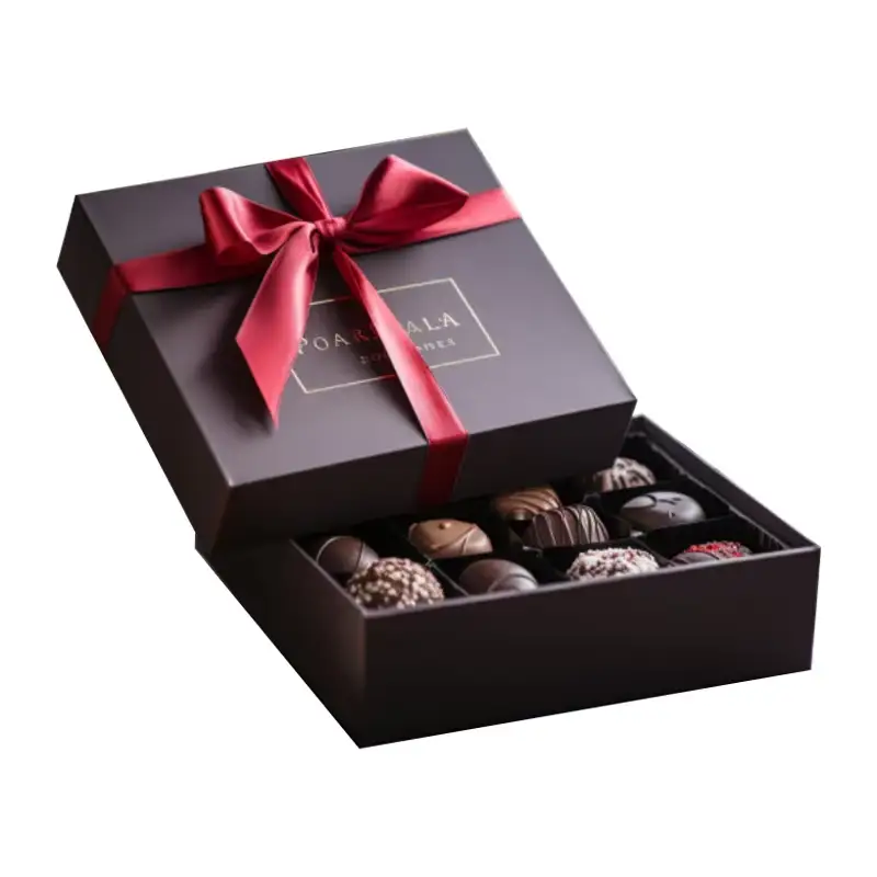 Recyclable Square Paperboard Lid and Base Easter Chocolates Packaging Happy Birthday Gifts Pack Thank You Chocolate Gift Box 1