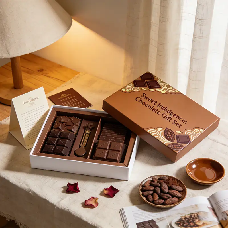 علب حلويات مربعة الشكل قابلة لإعادة التدوير، مصنوعة من ورق مقوى مموج قابل لإعادة التدوير، بتصميمات مخصصة، لتغليف الكمأ مع أقسام شبكية، علبة هدايا شوكولاتة 1