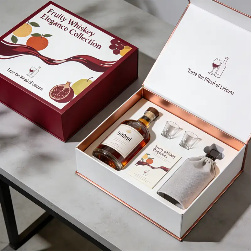 علبة هدايا نبيذ أحمر قابلة لإعادة التدوير بغطاء مغناطيسي، بتصميم كتاب صدفي، بنمط مطبوع حسب الطلب، مناسبة لعيد الأم. 1