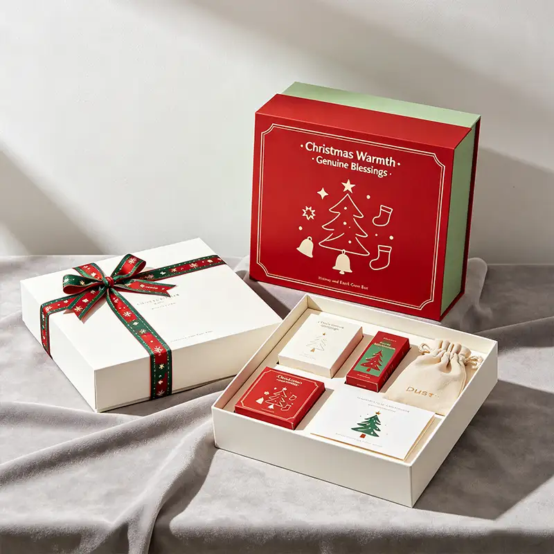 Recyclable Rectangular Lid and Base Paperboard Christmas Eve for Gift Boxes for Fruit Apples Small Size 1