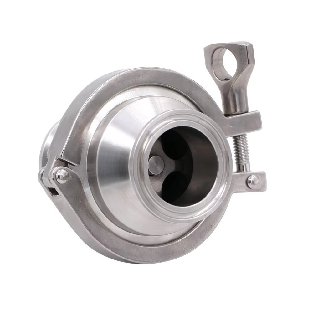 1,5-дюймовый ручной обратный клапан Tri-Clamp, санитарная нержавеющая сталь 304 с прокладкой FKM, шаровая конструкция, бабочка, односторонний поток для воды 5