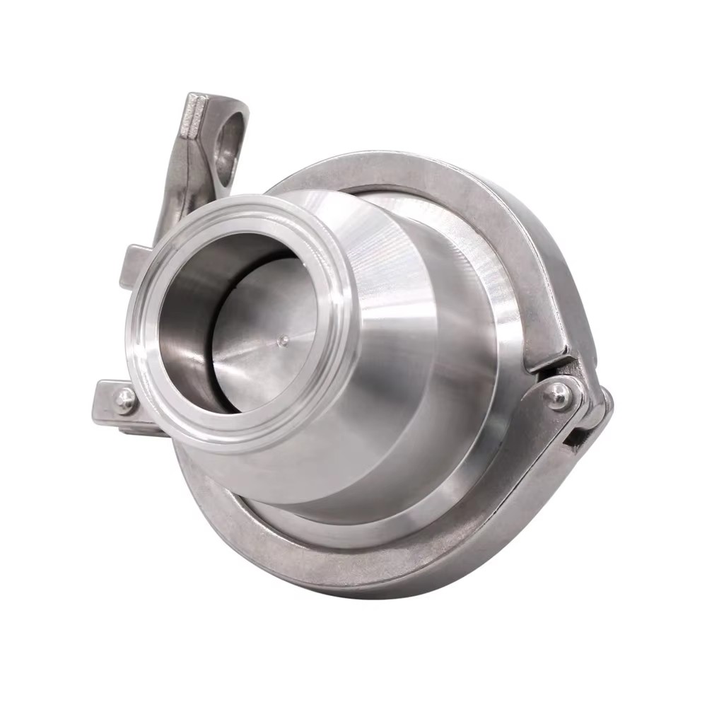 1,5-дюймовый ручной обратный клапан Tri-Clamp, санитарная нержавеющая сталь 304 с прокладкой FKM, шаровая конструкция, бабочка, односторонний поток для воды 6