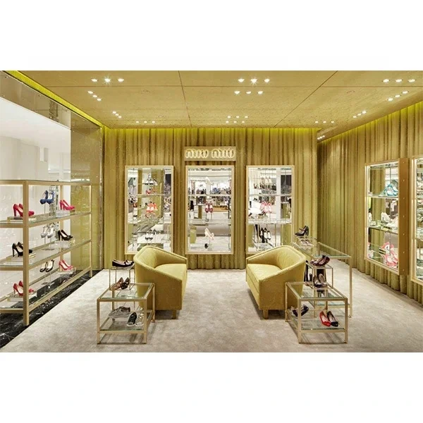 Vitrinas de muebles para zapaterías de lujo, expositores de cristal para zapatos, estantes de exhibición montados en la pared, decoración de muebles para zapatos 1