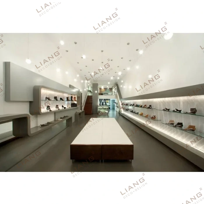 Store Display Shoes Shelf Wood Shops Shoe Display Rack Store Shoe Display 1