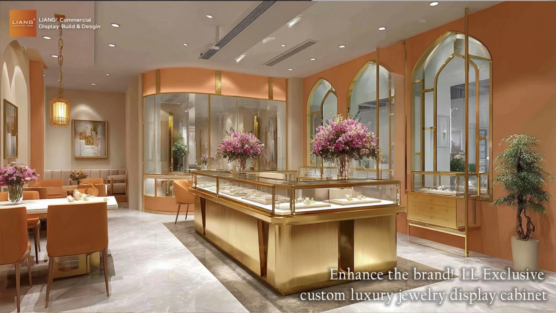 Enhance the brand! LL Exclusive custom luxury jewelry display cabinet 1