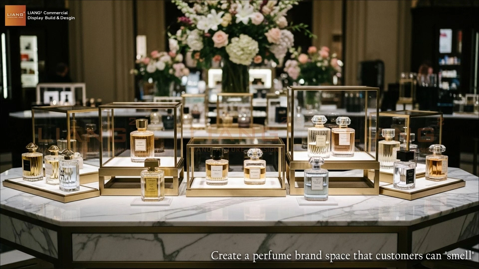 Create a perfume brand space that customers can smell 1