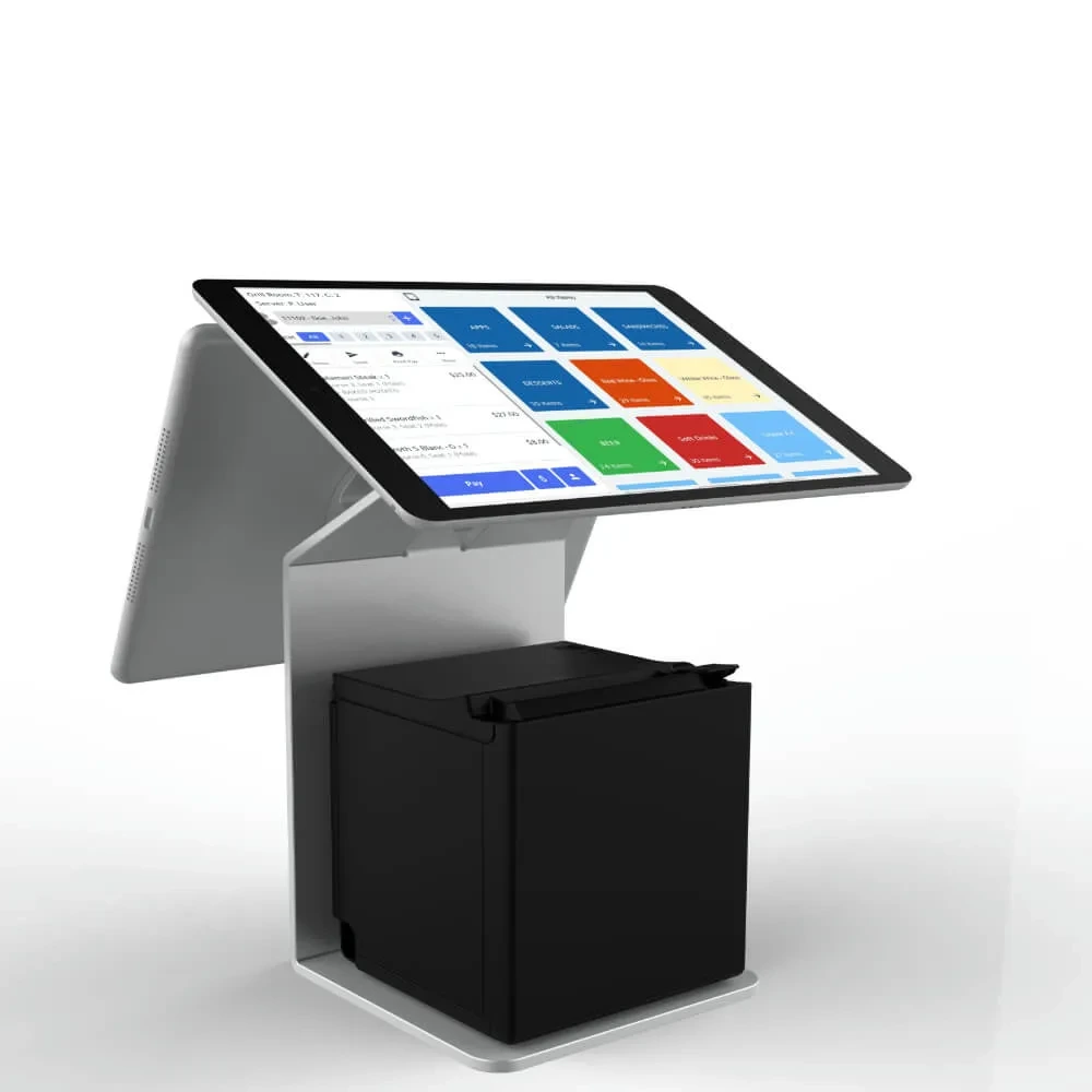 Magnetischer Tablet-POS-Ständer auf dem Desktop für Dual-Screen-Peacemounts TPS-3 1