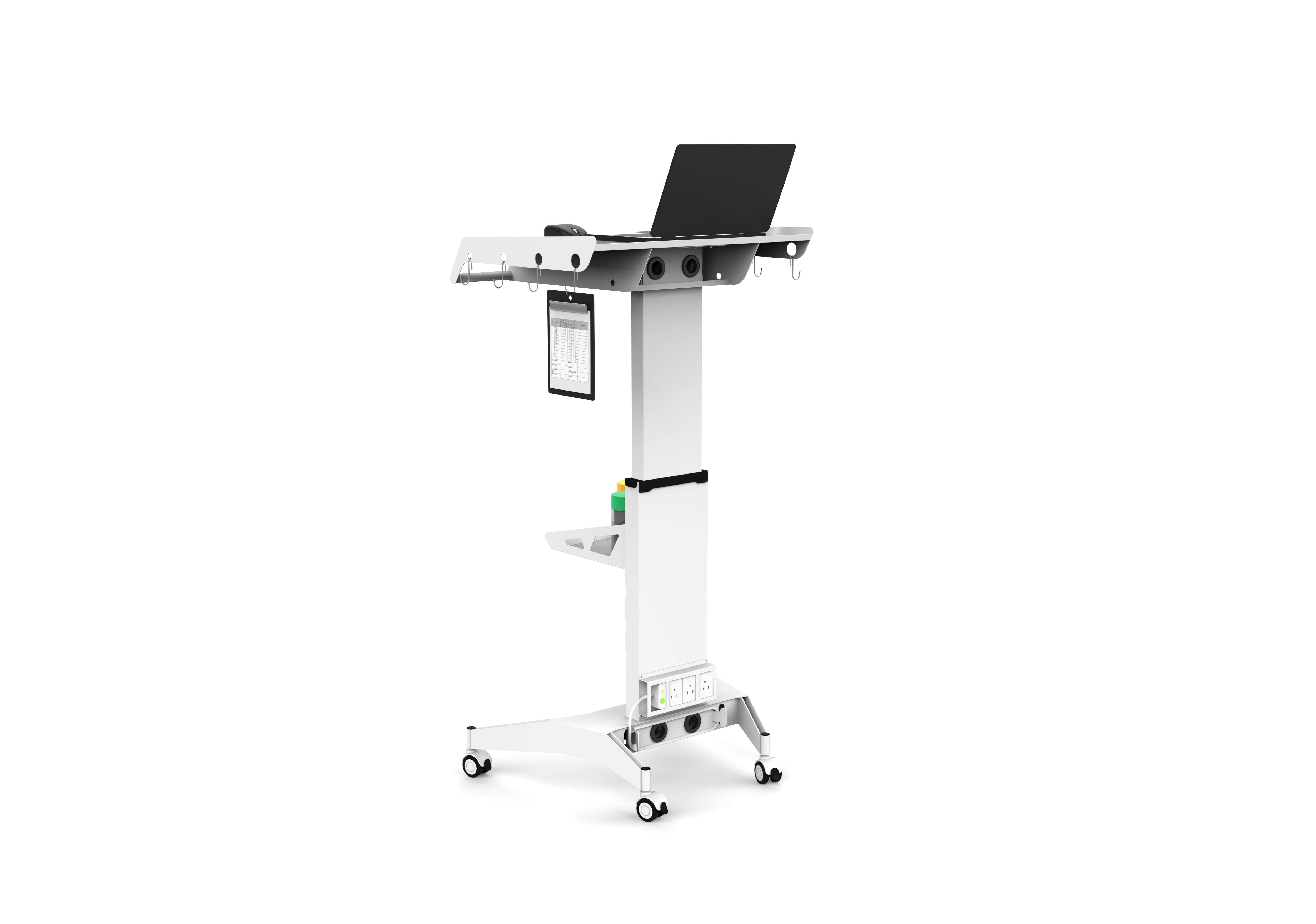Altitudo Novifacta Medical Trolley Laptop Cart-Peacemounts MCS-02 3