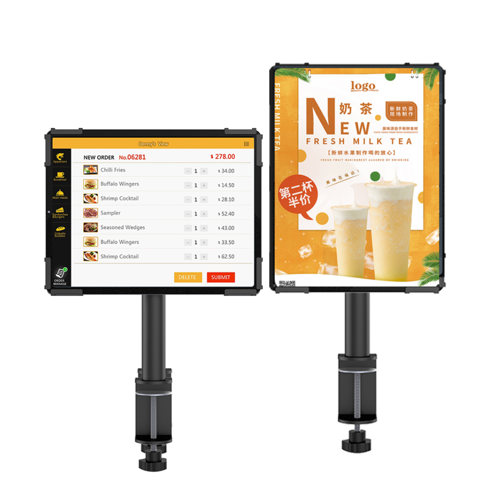 태블릿 POS 조리대 스탠드 180 회전 태블릿 ​​스탠드 금전 등록기 결제 --Peacemounts DSM-01 1