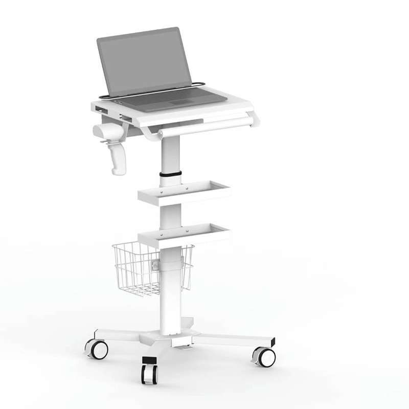 Anti-theft Medical Laptop Cart With Scanner Holder Mobile Workstation-MCS-05 1