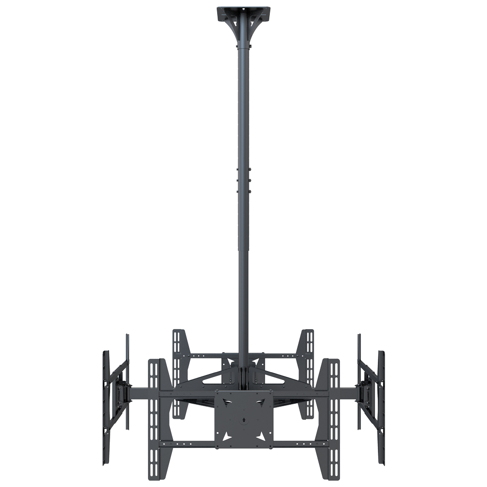 Flip Down Tilt Ceiling TV Mount For 4 Screens--PRT-4 3