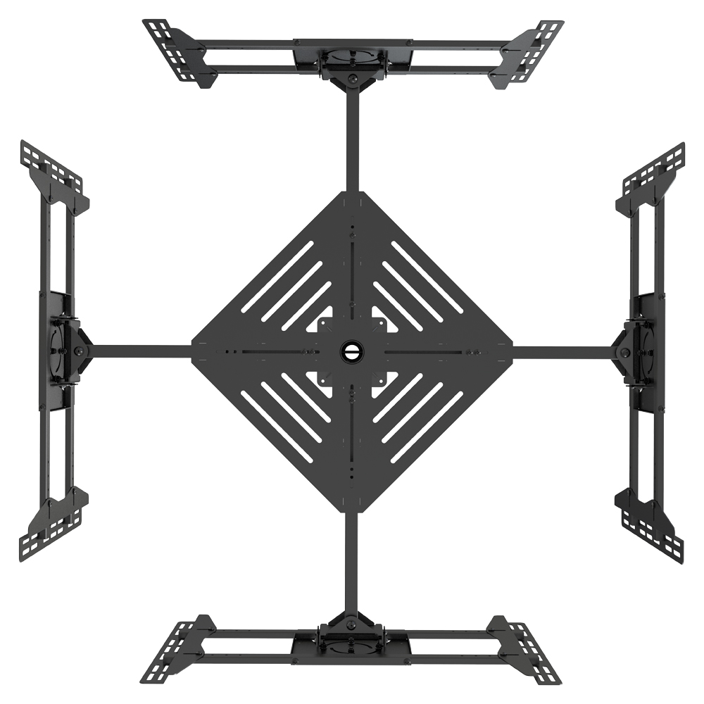 Flip Down Tilt Ceiling TV Mount For 4 Screens--PRT-4 11