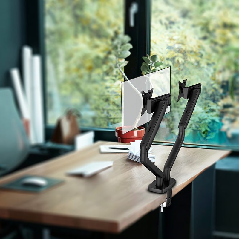 Wholesale Dual Monitor Arm Tilt Desktop Computer PC Monitor Mount Stand ...