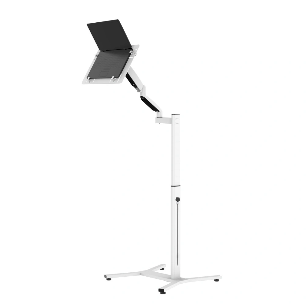 Carrello medico per laptop e notebook mobile con altezza regolabile ALS, supporto da pavimento per uso ospedaliero a casa - ALS-B 1