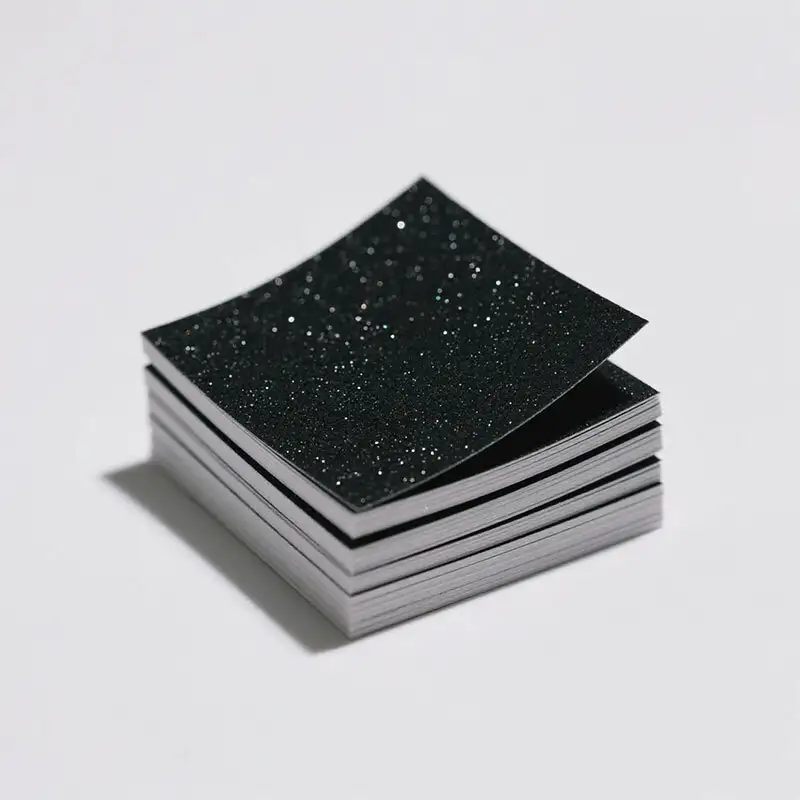 Black Heavy Coarse Sparkle Glitter Textured Cardstock Paper 1