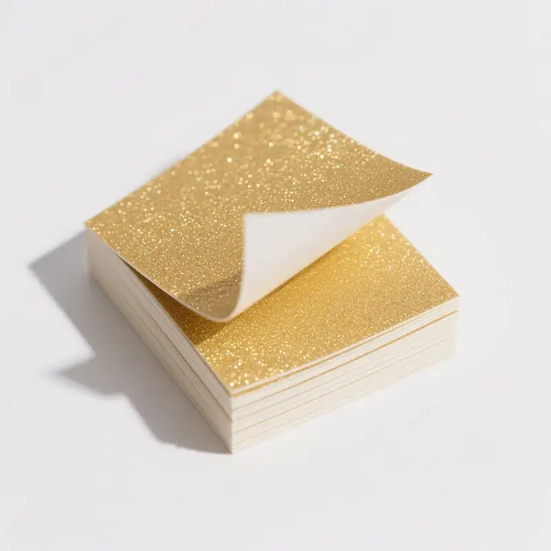 Gold with self adhesive backing glitter cardstock  for craft workshops 1