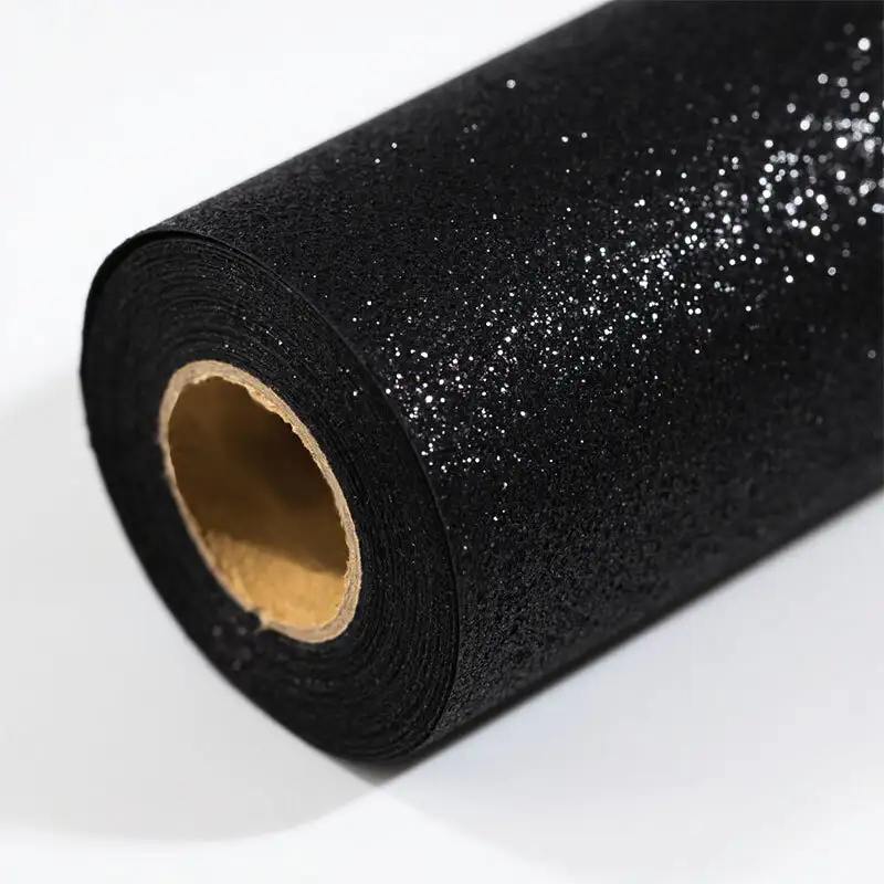 Supplier of Premium Self Adhesive Black Glitter Vinyl Rolls in Wholesale Quantities 1
