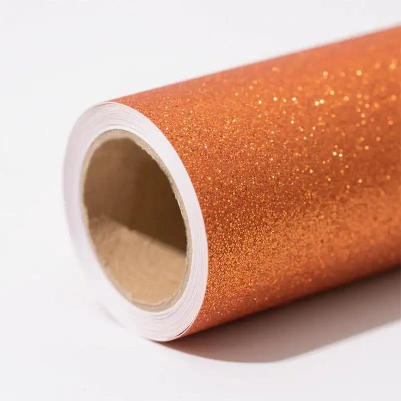 Orange Glitter Vinyl Sheets And Rolls For Bulk Buy 1