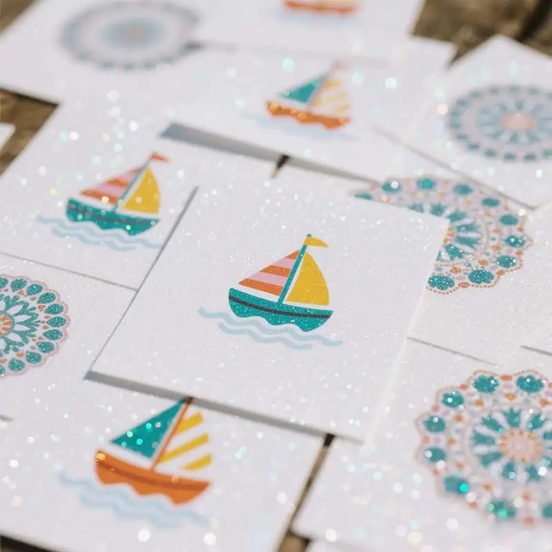 white glitter printable sticker paper 8.5x11 inches sheets 1