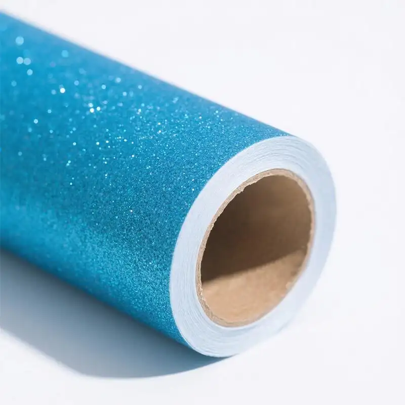 Blue Glitter Ocean Background Wall Adhesive Paper For Coastal Theme Décor 1