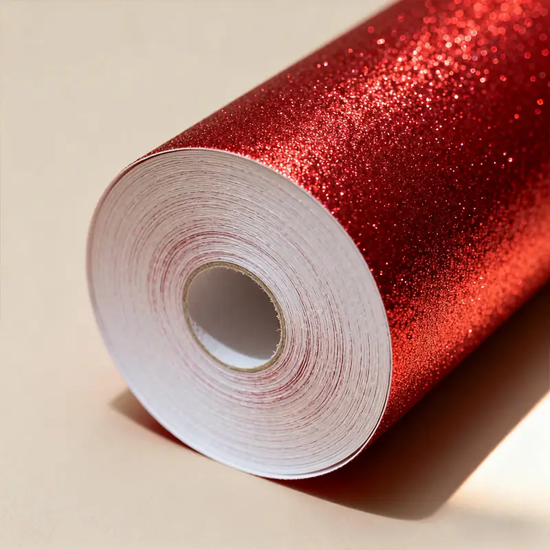 Red Glitter Christmas Wallpaper for Wholesale 1