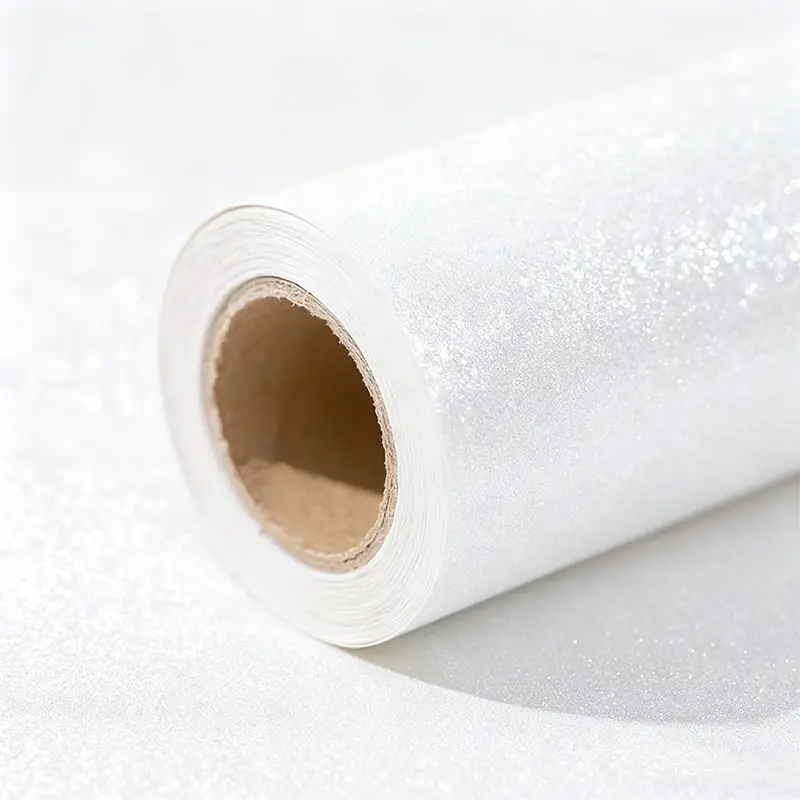 Chunky snow white glitter wallpaper for wall refresh 1