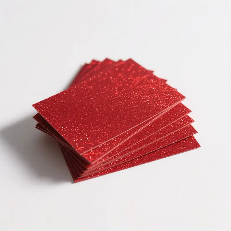 Red Colour Glitter Cardstock Sheet Paper 1