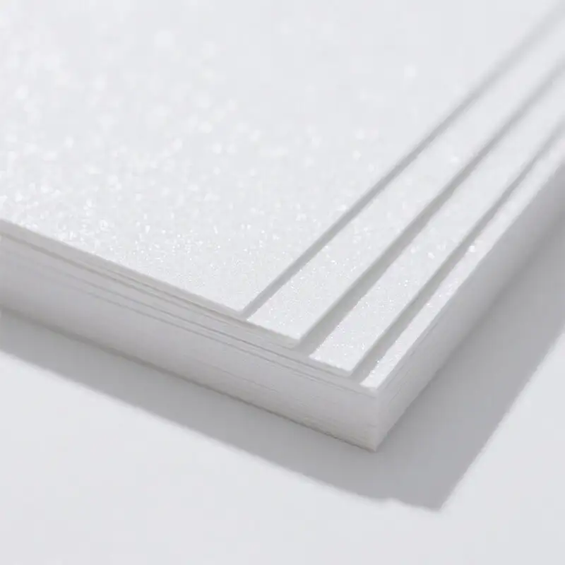 White Sparkle Glitter Cardstock Paper for Crafting & Packaging 1