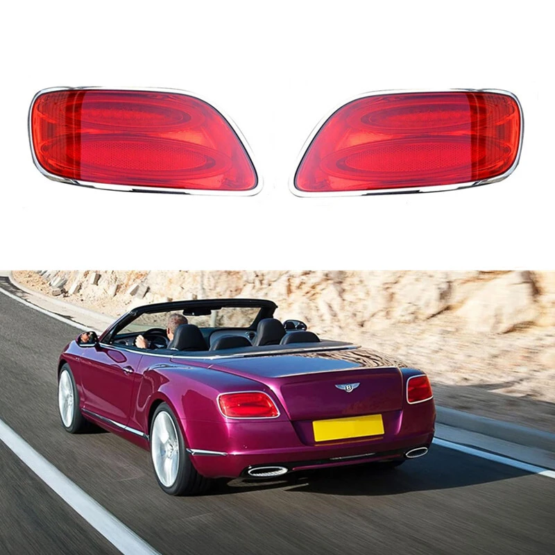 ชุดไฟท้ายสีแดงสำหรับ 2012-2017 Bentley Continental GT Driver & ไฟเบรกหลังไฟท้ายด้านผู้โดยสาร - รวมหลอดไฟ 1