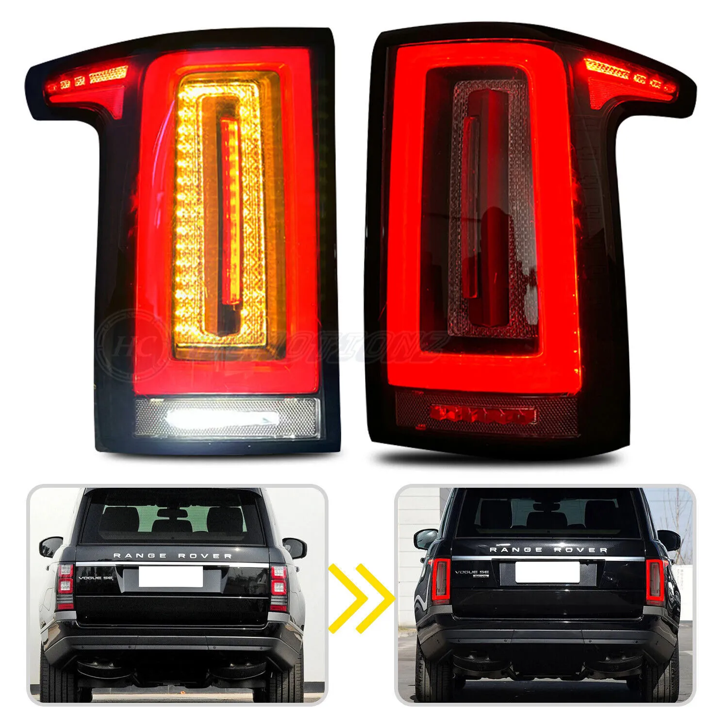 Tail Light Assembly for 2013-2021 Land Rover Range Rover Vogue L405 Driver & Passenger Side Tail Light Rear Taillight Brake Lamp - Bulb Included 1