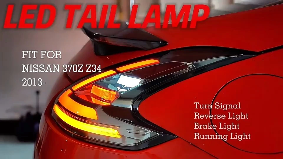 Smoke Tail Light Assembly Taillight for Nissan 370Z Z34 2013+UP Car Full LED Rear Lamp Taillamp Car Accessories 1