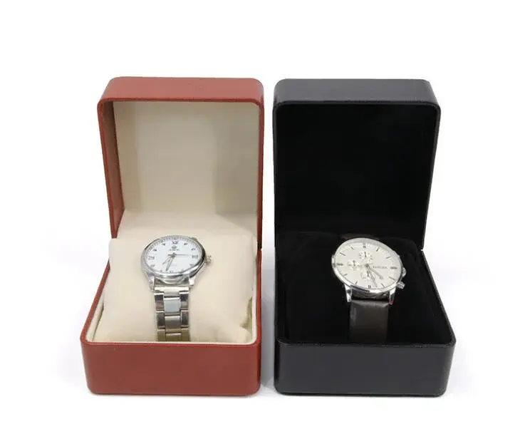 Black Leather Watch Box Waterproof by Miyang Packaging 4