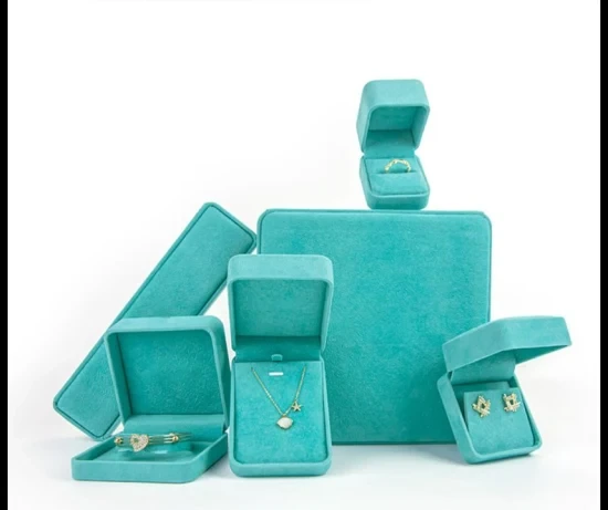 High-Grade Flannelette Jewelry Box Ring Earrings Pendant Necklace Bracelet Box Customized 1