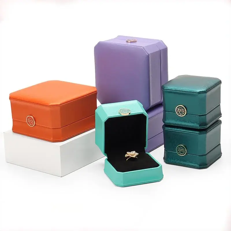 Miyang Packaging Leather Engagement Ring Box Rectanglesuppliers 3