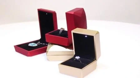 Large Wholesale Supply High Quality Cheap Price Multicolor Optional LED Proposal Jewelry Box Ring Box Pendant Box Bracelet Box Necklace Box Set Box 1