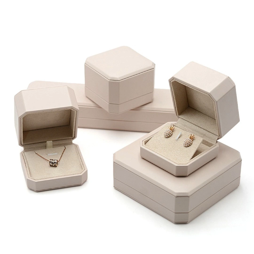 High-grade PU leather jewelry packaging box ring necklace bracelet earrings jewelry gift box 1