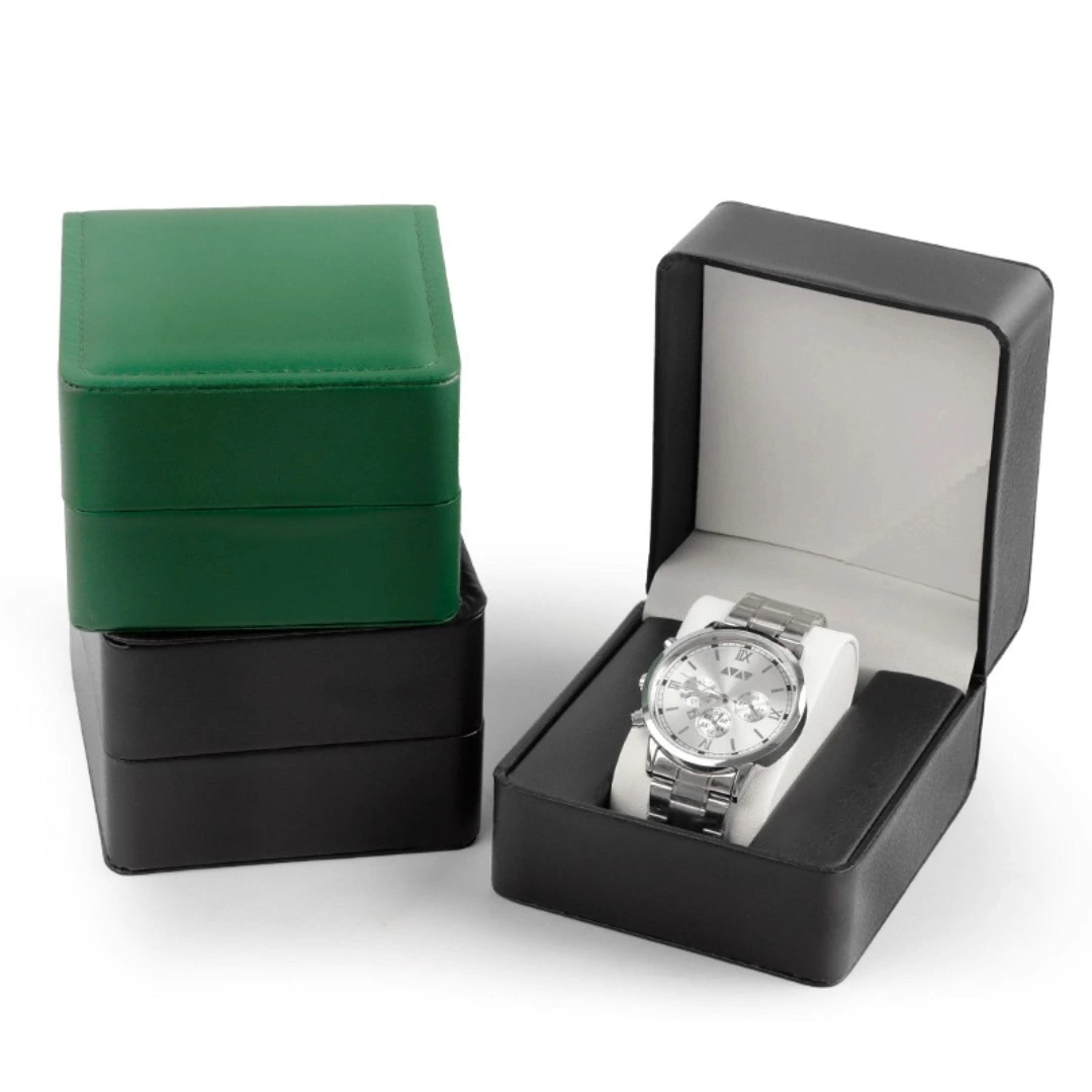 Premium Textured PU Watch Box with Lychee Pattern Luxury Watch & Jewelry Storage Packaging 1