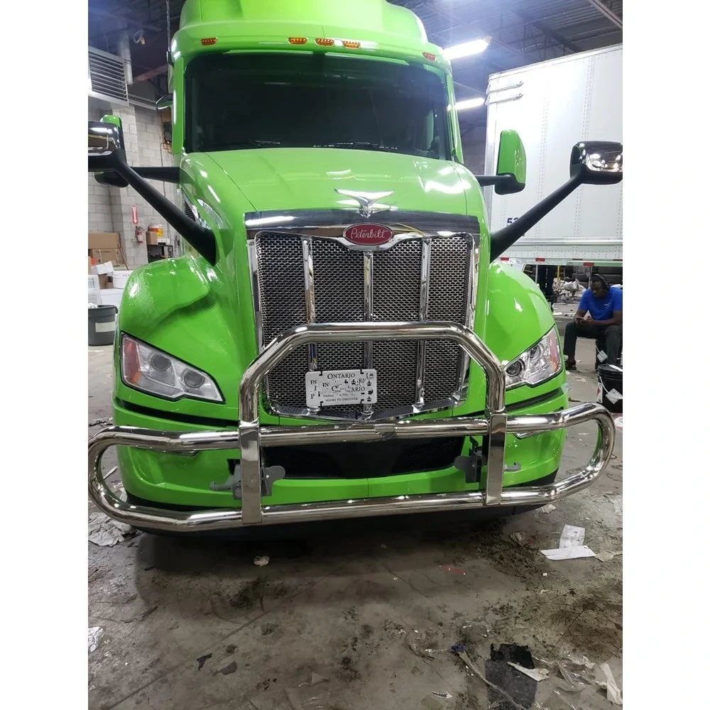 Protector de rejilla, juego de soportes de montaje de Deer Guard para Peterbilt 579 2022+ 1