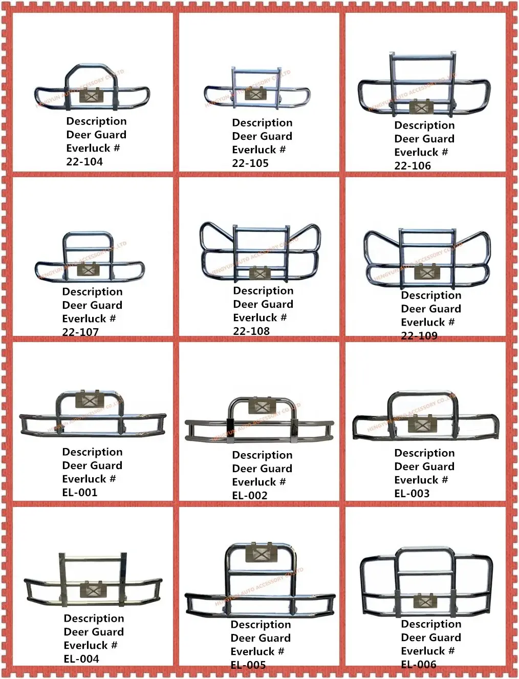 Wholesale Semi Deer Bumpers Price List 3