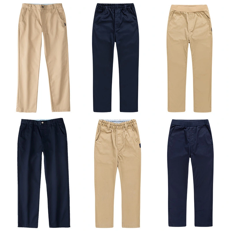 Boys Kindergarten Primary Student Uniform Khaki School Pants 1