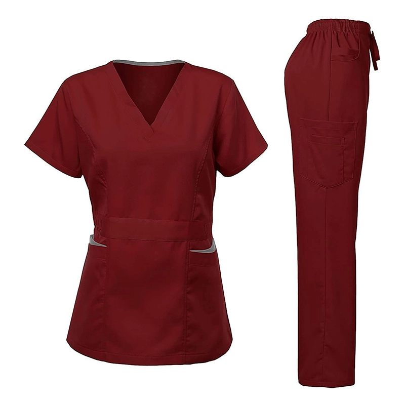 Hot Selling Unisex Woven Stretch Breathable Jogger Nursing Scrubs ODM Supply Hospital Scrubs Uniforms Sets for Women 1