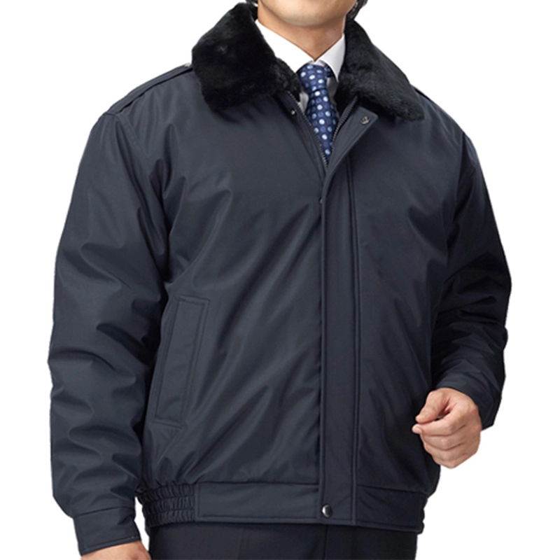 Uniforme preto personalizado da segurança do protetor de inverno do revestimento do trabalhador do inverno 1