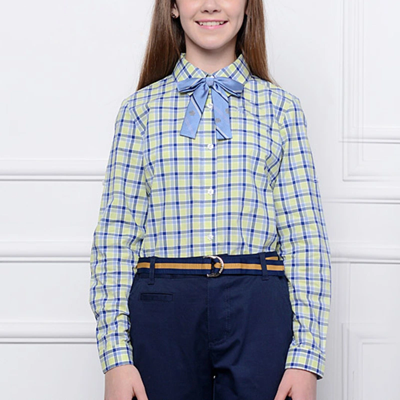 School Uniform Manufacturers Teenager Plaid Shirt and Pants 1