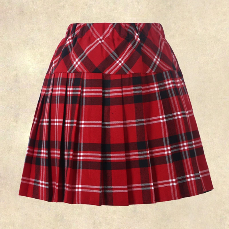 School Uniform Plaid Pleated Skirt for Girls 1
