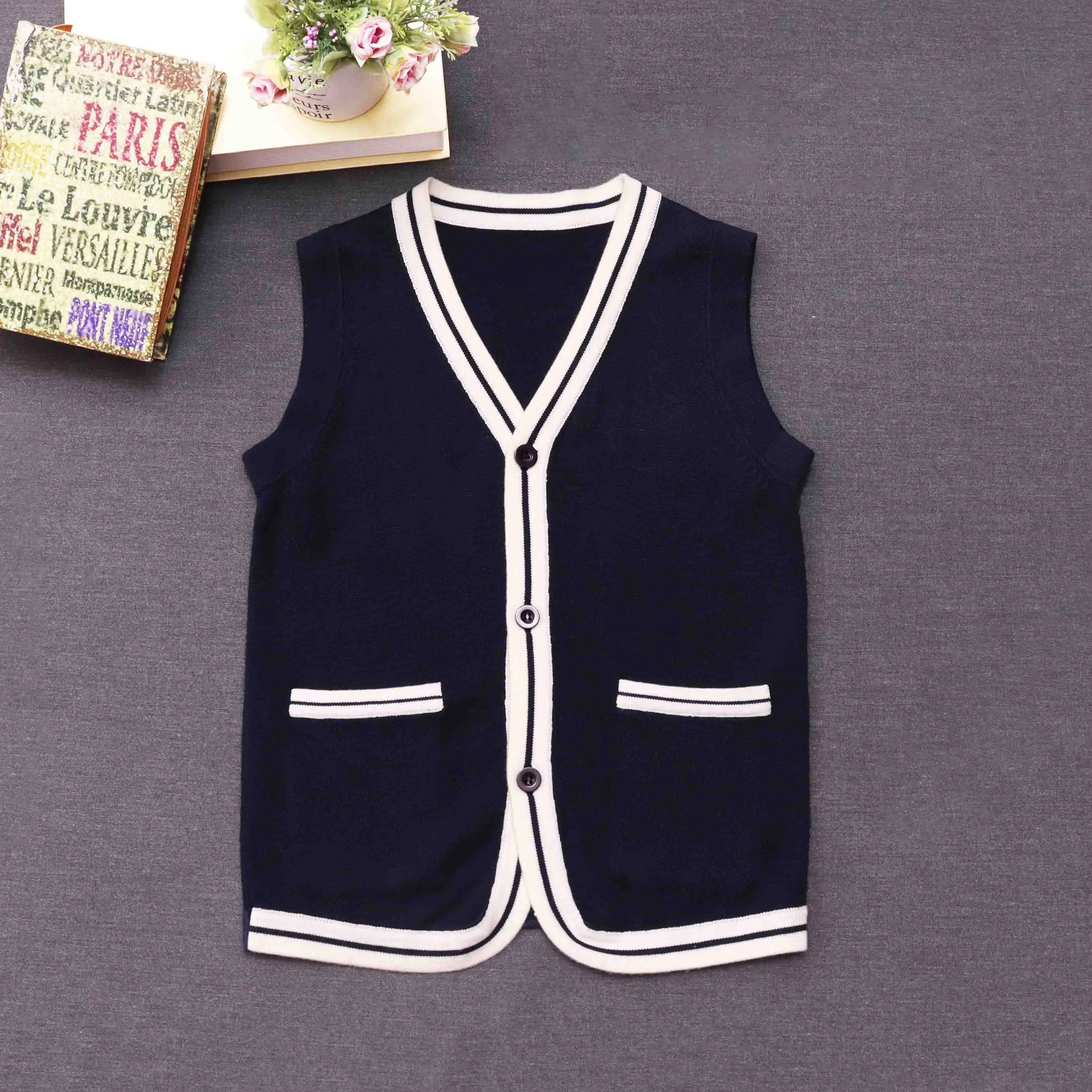 School Kids Cardigan Vest for Uniform Wear 1