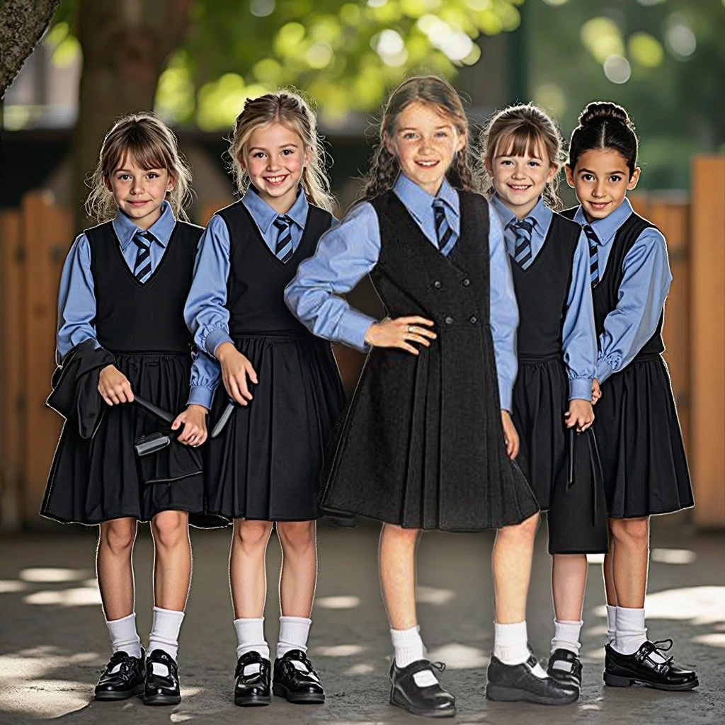 Personalización profesional Set de uniforme escolar de dos piezas 1