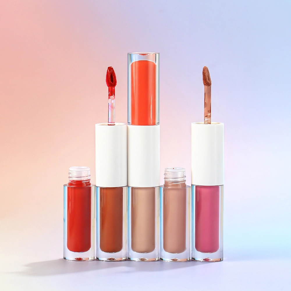 Double Head 2-In-1 Lip Gloss Matte Mirror Lip Glaze Plumper 1